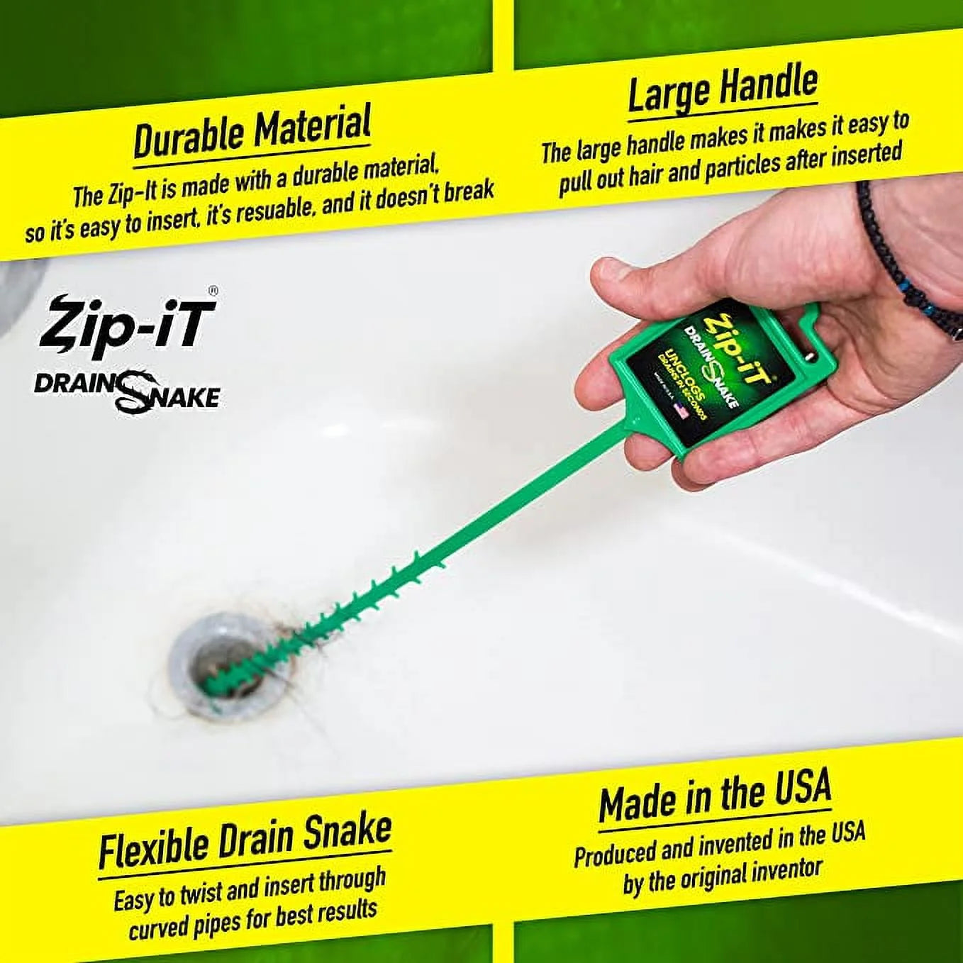 3PK Drain Cleaner from Original Inventor