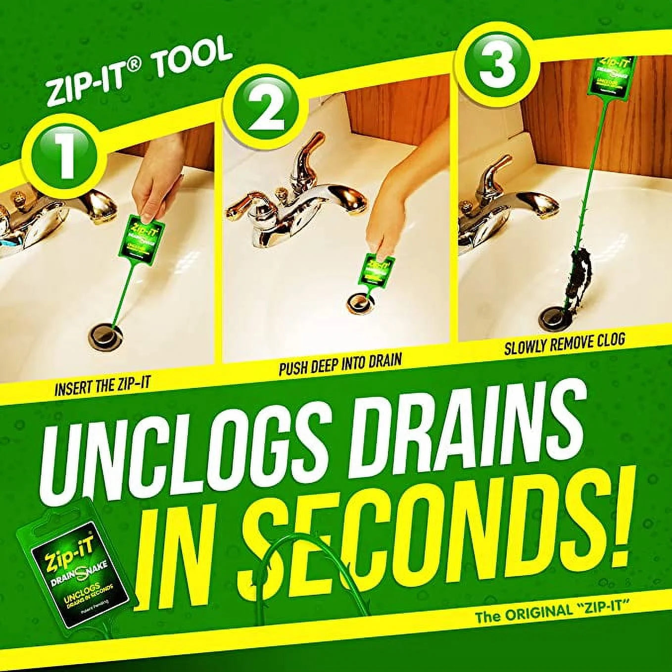3PK Drain Cleaner from Original Inventor